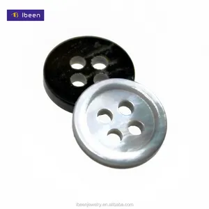 Black-lipped Mother of Pearl Shell Buttons 18L Four Holes Natural Shell Shirt Button button diam 16