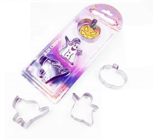 Set di 3 Stampini/Formine per Biscotti a Forma di Zucca di <span class=keywords><strong>Halloween</strong></span> in Acciaio Inossidabile - Product Image 4