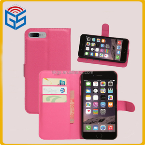 Étui à rabat en cuir PU de qualité supérieure, classique, à grain de litchi, pour <span class=keywords><strong>iPhone</strong></span> 7 <span class=keywords><strong>7s</strong></span> Plus - Product Image 2