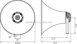 Mega RAH-2050T tiro largo de aluminio al aire libre de altavoces de sonido - Product Image 3