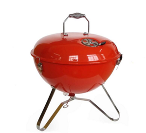 14inch Portable <strong>Charcoal</strong> Grill <strong>Kettle</strong> Style Black Steel Porcelain Enameled Adjustable Height Flame Safety Easy <strong>BBQ</strong> - Product Image 2