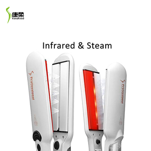 Professional Steam <strong>Flat</strong> <strong>Iron</strong> Ceramic Steam <strong>Hair</strong> Straightener With Far Infrared 2 in 1hair Straightener Styling <strong>Tool</strong>
