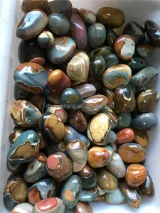 Natural lindo océano jade/ jasper piedras pulidas/materias primas de piedra de cristal matones para venta