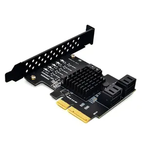 PCIE x4 Gen 3至5 SATA卡PCI-e适配器PCI Express至SATA3.0扩展卡5端口SATA III 6G，用于固态硬盘IPFS