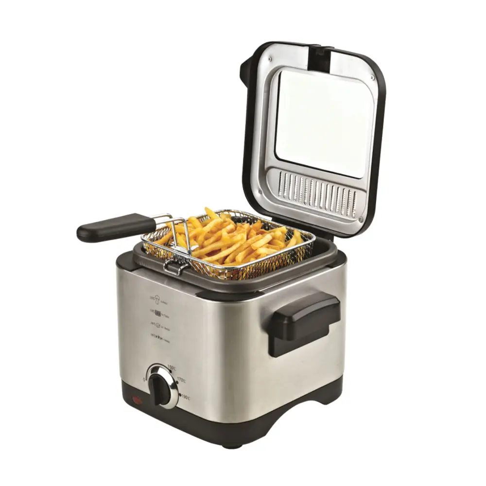 Non stick coating pan 1.5L mini stainless steel home electric deep fryer