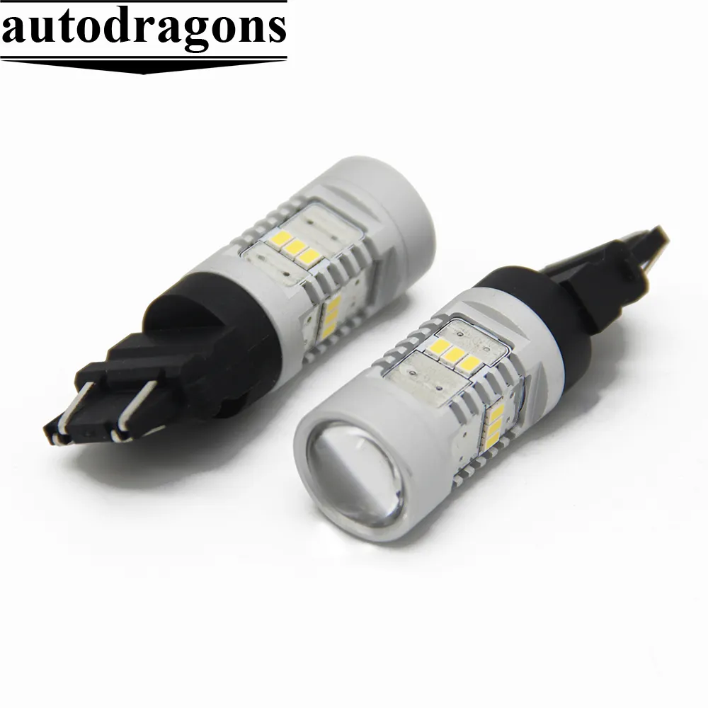 Signal lumineux LED, 2 pièces, ampoules T20 W21W W21/5W WY21W 7440 7443, T25 3157 3156 p27/7w pour voiture