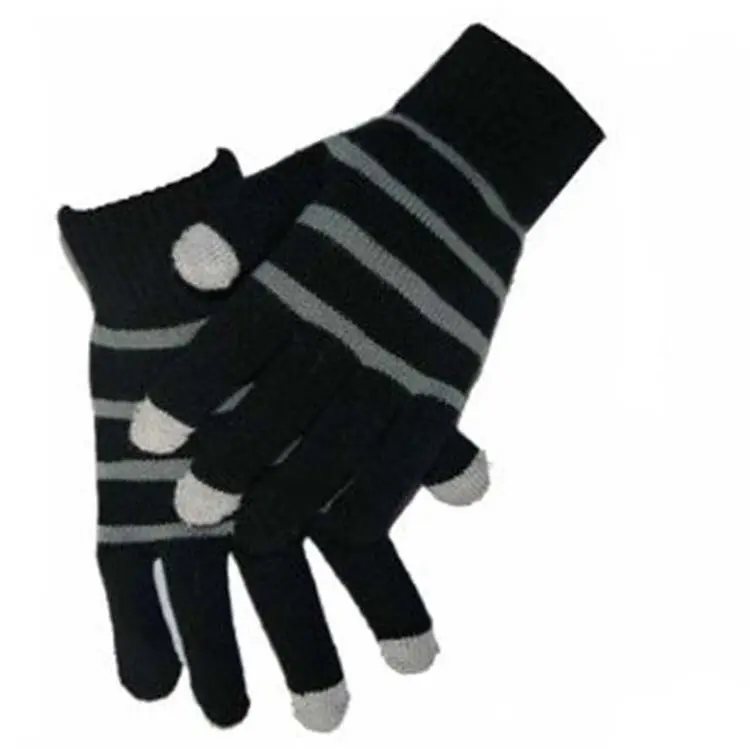 Customized 3 Fingers Winter Acrylic Unisex Cell Phone Smartphone Iphone Texting Touchscreen Gloves Touch Screen Gloves