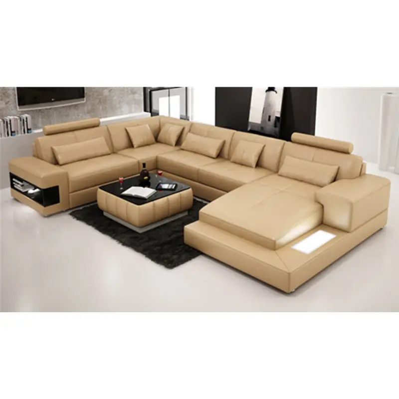 2018 Latest Moroccan Designs Living Room Furniture U Shape Sofa Set