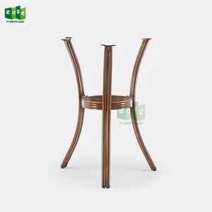 Atacado antiguidade bambu olhar pernas de metal para mesa redonda (e9029d)