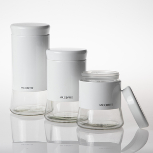 Barattoli <span class=keywords><strong>e</strong></span> Bottiglie in Vetro <span class=keywords><strong>per</strong></span> Conservazione Alimenti con Rivestimento in Acciaio Inox <span class=keywords><strong>per</strong></span> Tè, Caffè <span class=keywords><strong>e</strong></span> <span class=keywords><strong>Zucchero</strong></span>, <span class=keywords><strong>Contenitori</strong></span> da Cucina con Coperchio a Vite Sigillante - Product Image 2