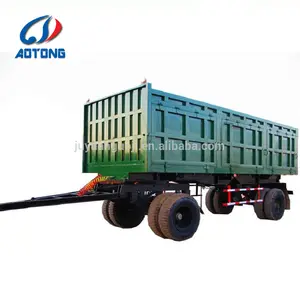 China Manufacturer 4 Ton 4wheel Double Axle Farm Trailer For Sale