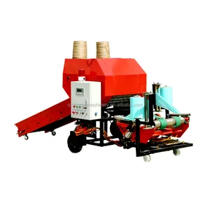 China Mini alfalfa corn silage round baler wrapper machine hay straw bale bundle packaging wrapping machines for sale