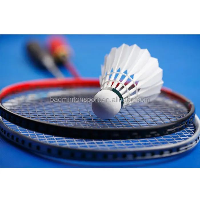 Practice White Feather Badminton Shuttlecock With Steel Badminton Racquet Set