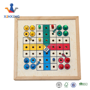 <strong>Mini</strong> Travel Indoor Wooden Game Ludo Board Game for Promotion Gift Chinese Flying <strong>Chess</strong> <strong>Set</strong> - Product Image 5
