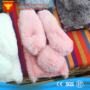 Сертифицированный TUV заводской плюшевый чехол для телефона с кроличьими ушками задняя оболочка плюшевый мех чехол для мобильного телефона для <span class=keywords><strong>Iphone</strong></span> 5 6 7 - Product Image 3