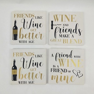Posavasos cuadrado de cerámica para bar, tazas de azulejos de sublimación, 4 pulgadas - Product Image 2