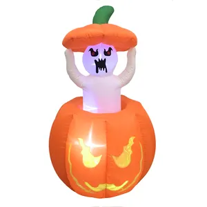 Fantasma Com Abóbora do dia das bruxas Decoração Pop Up Inflável/Inflatables Animação de Abóbora