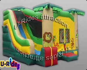 China factory prices kids Outdoor Jumper large animal inflatable bounce house slide for kids