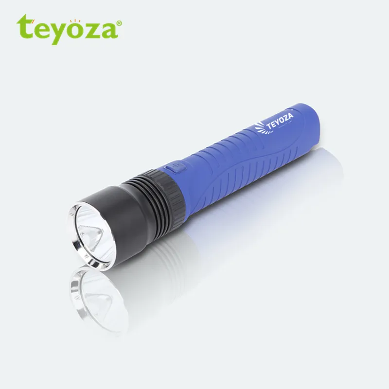 Teyoza 충전식 led 손전등 다기능 USB 충전식 알루미늄 토치 다이빙 손전등