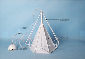 Nouveau design cage lustre pendentif lampe moderne menée - Product Image 3