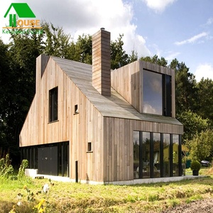 luxury log cabin personal designed light steel structure prefabricated wooden house villa