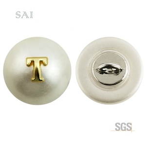 China Factory Round Pearl Sewing Button With Decoration Shirt Button Plastic Button