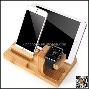 Soporte de madera para el teléfono celular, tablet, madera de carga del muelle para <span class=keywords><strong>apple</strong></span> reloj - Product Image 1