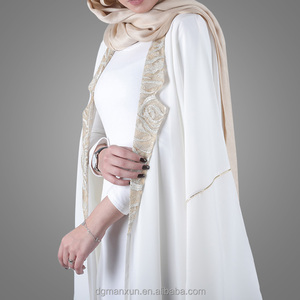 2017 ultima abbigliamento islamico abaya dubai kimono anteriore aperto sexy delle donne sequin immagine del vestito - Product Image 3