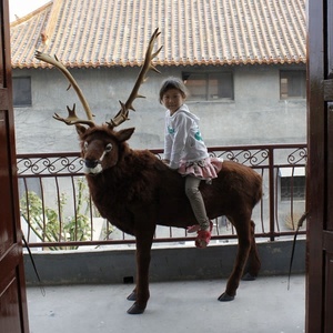 Décorations de Noël de cour de cerf grandeur nature renne Navidad modèle de cerf debout réaliste - Product Image 1