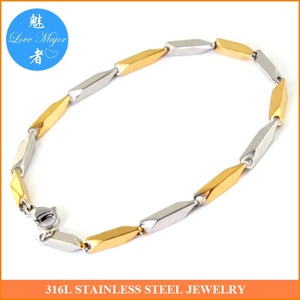 Dos tonos oro y <span class=keywords><strong>plata</strong></span> Pulsera <span class=keywords><strong>de</strong></span> cadena <span class=keywords><strong>de</strong></span> acero inoxidable <span class=keywords><strong>de</strong></span> la joyería - Product Image 4