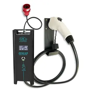 Zencar level 2 32a home evse for European market with red cee plug