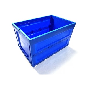 600*400mm Stack Plastic Vegetable Parcel Delivery Solid Folding Storage Box Style Organizer Box Crates With Lid