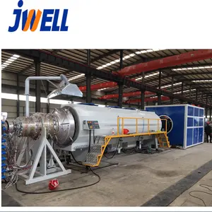 Jwell-PE PP PVC Extruder Ganda Dinding Corrugated Pipa Jalur Produksi