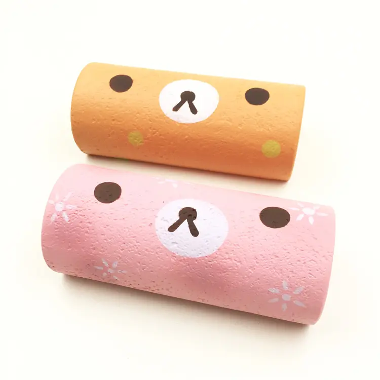 New Toys For Child PU Foam Anti Stress Eco Friendly Bear Cake Roll Squishy