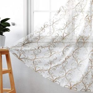 Rideau en tissu brodé personnalisé, de couleur <span class=keywords><strong>blanc</strong></span> pur - Product Image 2