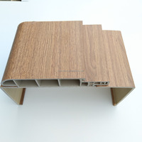 Conception moderne WPC Cadre de porte Architrave Haute résistance Type B Imperméable UPVC Fenêtres Portes pour hôtels Villas Surface finie
