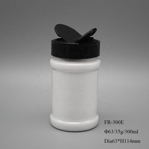 Fabrika stok toptan 10oz yuvarlak temizle baharat ambalaj PET plastik saklama kutusu biber tozu ve tuzluk kavanoz kapak çevirin - Product Image 5