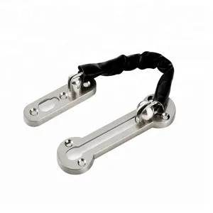 Chain Door Guard with Spring Anti-Theft Press Lock,Stainless Steel / Zinc Alloy Brushed Finish