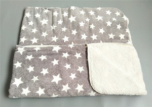 Personalizzato <span class=keywords><strong>Stella</strong></span> Design Super Morbido Peluche Del Bambino Coperta In Pile <span class=keywords><strong>Polare</strong></span> LOGO Personalizzato Infante Appena Nato Bambini Cute Del Bambino Coperta di Flanella - Product Image 4