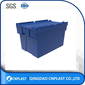 Wholesale <strong>Plastic</strong> Moving Container Attached Lid Industrial Moving <strong>Totes</strong> - Product Image 3