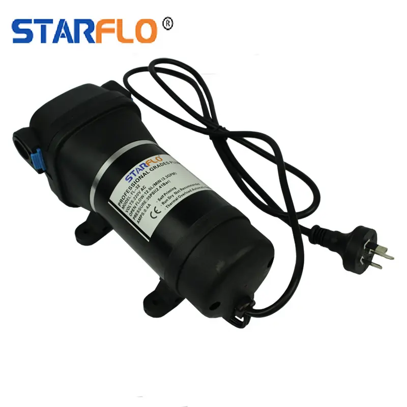 STARFLO üreticisi 35PSI 12.5LPM 220V AC küçük elektrikli su pompası diyaframlı pompa 220v