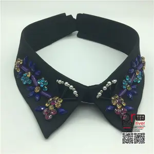 Black color beads neck collar for women garment decoration