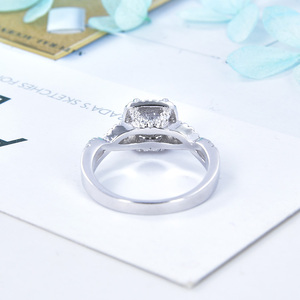 POLIVA alta calidad logotipo personalizado joyería infinito banda de diamantes de Plata de Ley 925 casarse conmigo anillo de compromiso