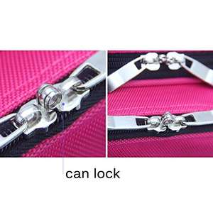 Sac de voyage de maquillage pour brosse femmes bigoudi Salon outil de beauté des ongles attacher au chariot avec miroir Portable maquillage Train Case - Product Image 3