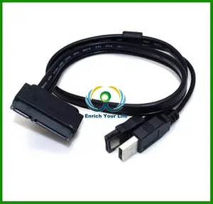 ESATA + USB إلى مايكرو SATA 16 دبوس كابل الطاقة