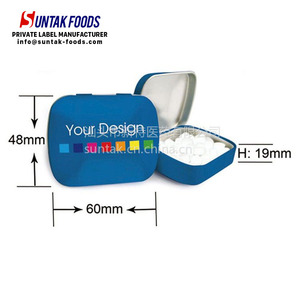 ฉลากส่วนตัว Xytlitol ลูกอมมิ้นท์ในกล่องดีบุกบานพับขนาดเล็กขนม OEM - Product Image 3
