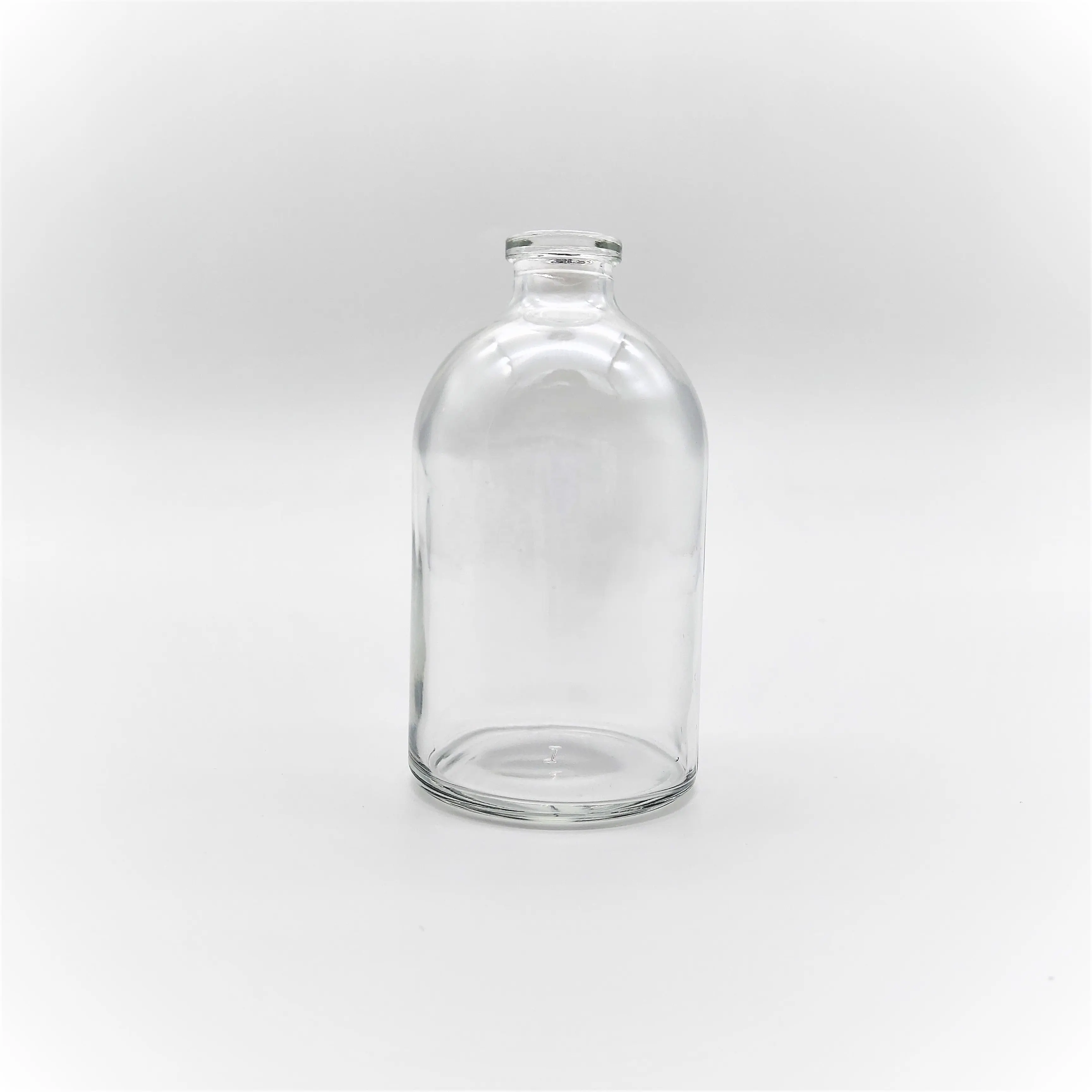 100ml clara farmacéutica moldeado de inyección de frascos de vidrio de USP Tipo II III
