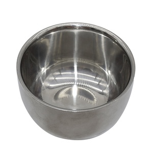 살롱 수염 면도 금속 그릇 스테인리스 면도 그릇 휴대용 수염 브러시 그릇 - Product Image 5
