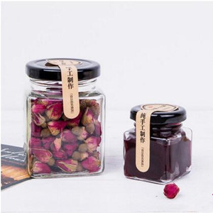 500ml 730ml Rectangle <strong>Empty</strong> Glass Food <strong>Jar</strong> Glass <strong>Jar</strong> for <strong>Sweet</strong> Cookies Chocolate - Product Image 1