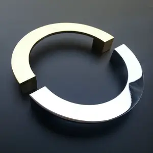 حار بيع الحديثة سبائك الزنك نصف الدائري نصف دائرة تصميم خاص مقبض كابينة الباب سحب - Product Image 1